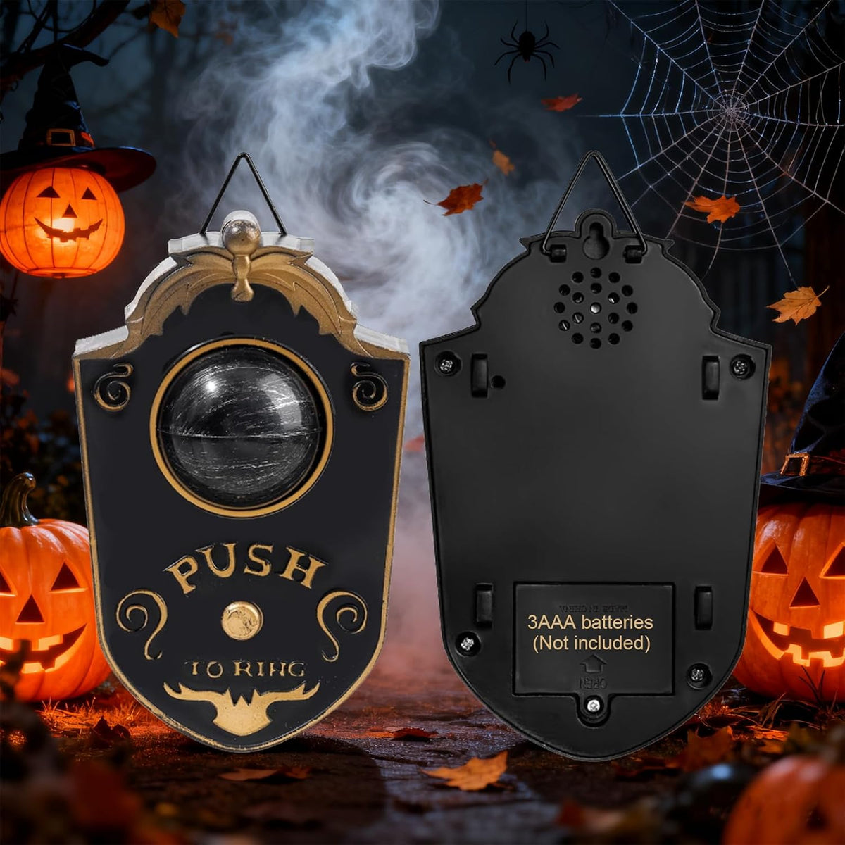 Halloween Decoration,Halloween Doorbell, One Eyed Doorbell with Spooky Sounds,Props for Haunted House Party Decor